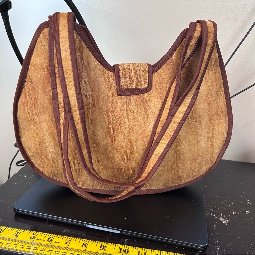 Bohemian style‎ shoulder bag tan brown lightweight purse ?cork - Picture 3 of 9